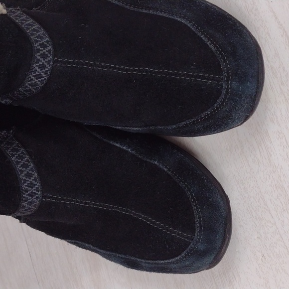 Easy Spirit Fur Trim Slip On Black Size 9.5 - Picture 3 of 7